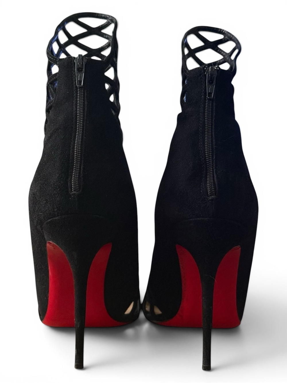 Christian Louboutin Mrs Bouglione Cage Ankle Boots Size 38 - Picture 6 of 11